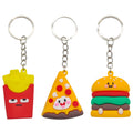 Soft Food Keychain Burger Fries Pizza Charm Set Styles view 5