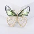 Two Tone Translucent Butterfly Brooch With Openwork Lower Wings view 7
