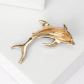 Blue Enamel Leaping Dolphin Brooch for Jackets Scarves and Lapels view 3