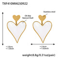 White Shell Heart Starfish Rings Earrings Charms Gold Steel view 7