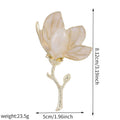 Gold Tone Orchid Enamel Metal Brooch Pin for Jackets and Lapels view 2