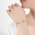 Open OT Toggle Clasp Cuff Bangle Rose Gold Gold Steel view 8