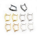 U Shaped Hinged Earring Findings with Bottom Loops in Five Finishes view 6