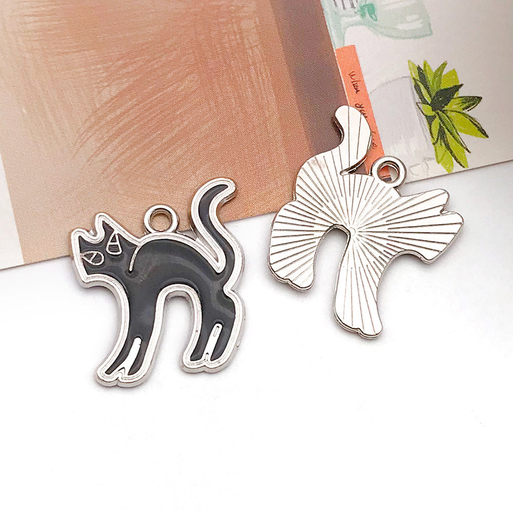 Zinc Alloy Cat Charm Pendants for DIY Bracelet Necklace Jewelry Making