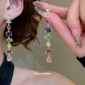 Multicolor Geometric Crystal Necklace Bracelet Earrings view 4