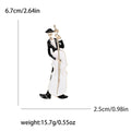 Enamel Cello Player Brooch White Amber Instrument Styles view 5