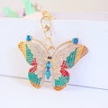 Multicolor Rhinestone Butterfly Keychain With Lobster Clasp view 7