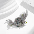 Winged Dragon Enamel Two Designs Metal Brooch Pin 7.4 x 4.5 cm view 3