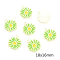 Enamel Daisy Flower Charms in Multiple Colors, Shapes and Mixes view 7