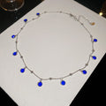 Round Crystal Charm Necklaces in Four Bright Colors view 9