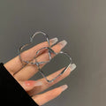 Geometric Hoop Earring Collection in Gold and Silver Tone view 4