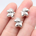 12x11x7mm 2.2g Antique Silver Zinc Alloy Horse Coin Large Hole Beads for Bracelet Jewelry Making
