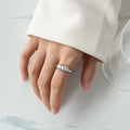 Gold And Steel Twisted Geometric Band Rings Multi Size view 7