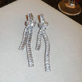 Crystal Chain Tassel Earring Collection with Sparkling Stone Details view 9