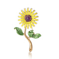 Sunflower Brooch In Yellow And White Petal Designs view 5