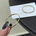 Minimal Metal Hoop and Geometric Earrings in Five Styles view 3