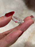 Silver-Tone Strawberry Open Rings in Two Styles Decorative Jewelry Accessory view 7