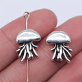 15x12mm 1.9g Antique Silver Zinc Alloy Jellyfish Loose Metal Beads for DIY Ocean Jewelry Making
