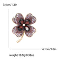 Four Leaf Clover Brooch in Four Crystal Color Variations view 9