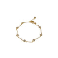 Gold Pearl Green Stone Bracelets Square and Star Styles view 5