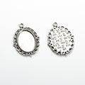 Ornate Oval Cabochon Pendant Setting in Three Finishes view 6