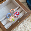 Colorful Heart Charm Hoop Earrings Fashion Jewelry view 6