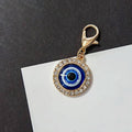 Blue Evil Eye Rhinestone Keychain Gold Lobster Clasp view 6