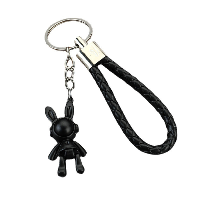 Creative Space Rabbit Metal Keychain for Bags, Cars, and Gifts