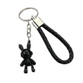 Rabbit Astronaut Keychain, Black Braided Loop, Four Colors view 5