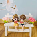 Sitting Couple Watermelon Resin Keychains Four Styles view 6