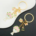 Mother's Day Floral Enamel Keychains in 6 Multi-Charm Designs view 3