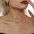 Triangle Clover Zircon Link Necklace Multicolor Clear Styles view 3