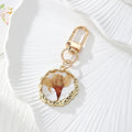 Round Birth-Flower Pressed Botanical Lobster-Clasp Charms in Nineteen Designs view 3