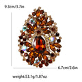 Large Teardrop Cluster Crystal Brooch Pin in Nine Colors view 7