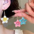 Gold Enamel Flower Necklace Bracelet And Earring Pieces view 3