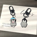 Enamel Penguin Keychain Charms Black Lobster Clasp 2 Styles view 5