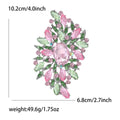 Pink and Green Crystal Statement Brooch Collection view 8