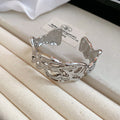 Two Irregular Crumpled Open Cuff Designs In Gold Or Silver Tone view 6