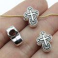 14x11x7mm 2.6g Antique Zinc Alloy Cross Large Hole Beads for Bracelet Necklace DIY Jewelry Making