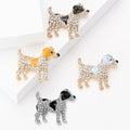 Crystal Dog Brooch In Four Black Yellow And Blue Designs view 3