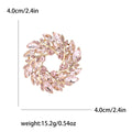 Crystal Wheat Wreath Brooch in Pink or Blue and Yellow view 6