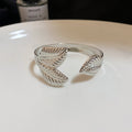 Metal Leaf Open Cuff Bracelets Gold Silver Five Styles view 8