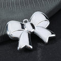 Glossy Acrylic Bow Ribbon Charm Pendant Seven Colors view 7