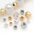 Diamond Facet Pattern Metal Spacer Beads for Jewelry Making view 3
