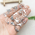Antique Silver Cat and Cat Paw Metal Charms with 11 Listed Options view 3