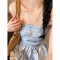 Shell Pendant Cord Necklace In Three Colors Beaded Jewelry view 1