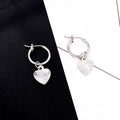 Mini Metal Charm Hoop Earrings Tiger Plane Bee Heart Disc view 8