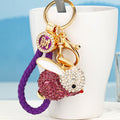Jeweled Rabbit Keychains with Braided Straps and a Bare Clasp Option view 9