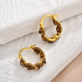 Smoky Crystal Huggie Hoop Earrings for Women in the Pictured Finish view 2