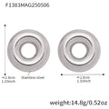 Polished Hollow Circle Dome Stud Earrings Gold Steel view 6